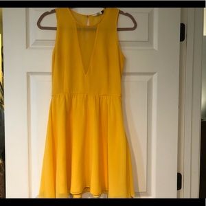 dv dolce & vita yellow mini dress
